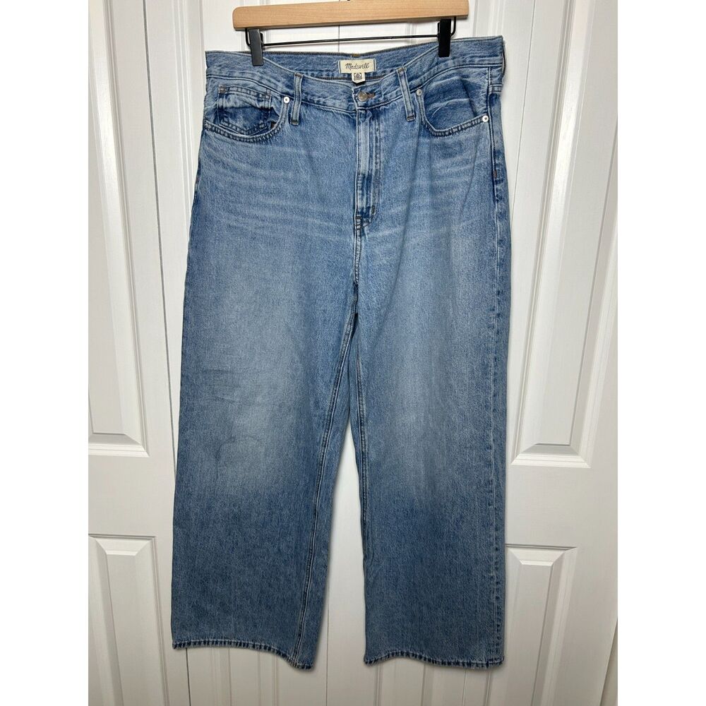 Madewell Superwide-Leg Jeans Light Blue Wash Size 32